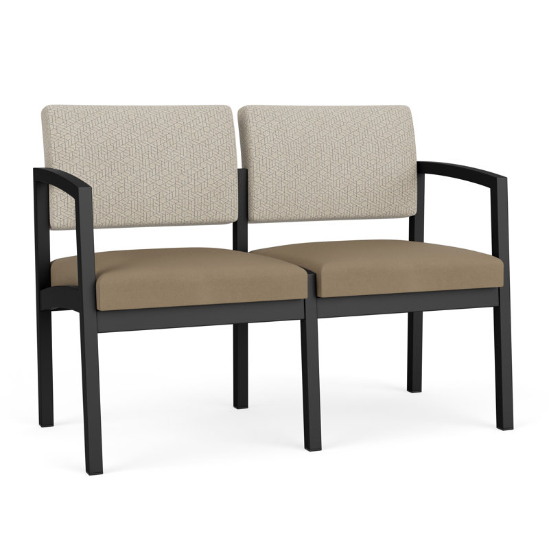 Structure en métal 2 places Lenox, Noir, Noir Patriot Plus - Vinyle lavable au chiffon