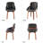 Chayne Modern Upholstered Faux Leather Dining Chairs With Swivel-1109091532
