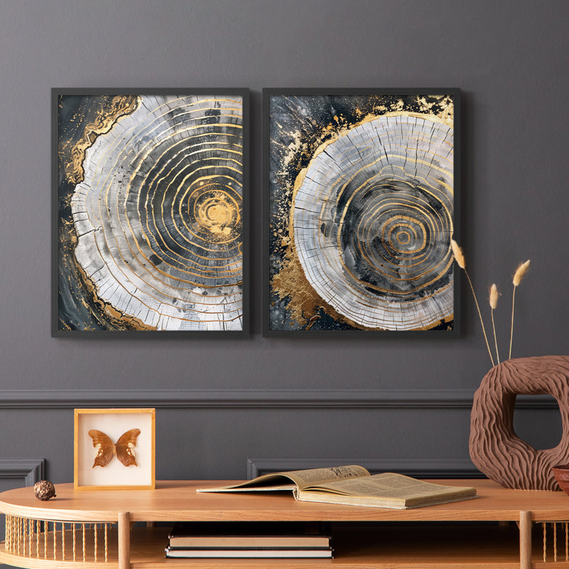 Série ABSTRACT CCxxxix - reproduction encadrée de qualité supérieure - prête à être accrochée - aucun clou requis - aucun clou requis