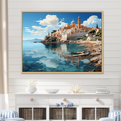 «Hidden Coastal Serenade Port II - Port Landscape Coastal», art mural