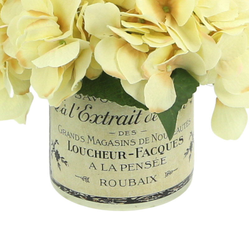 Arrangement floral dans un vase à étiquette française Haoen