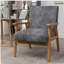 Fauteuil de style moderne Mid-Century de 25,38 po de largeur, gris-297181812