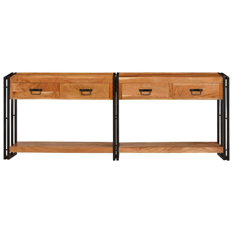 Console Table, 75cm H x 200cm W x 33cm D, Brown