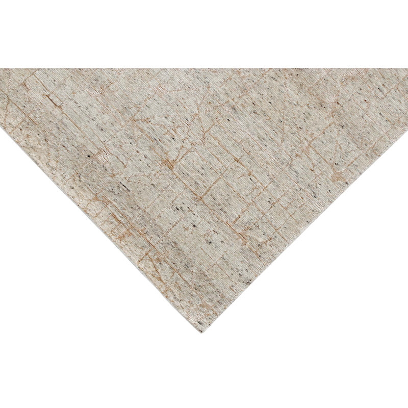 Tapis sable / naturel de haute qualité noué à la main