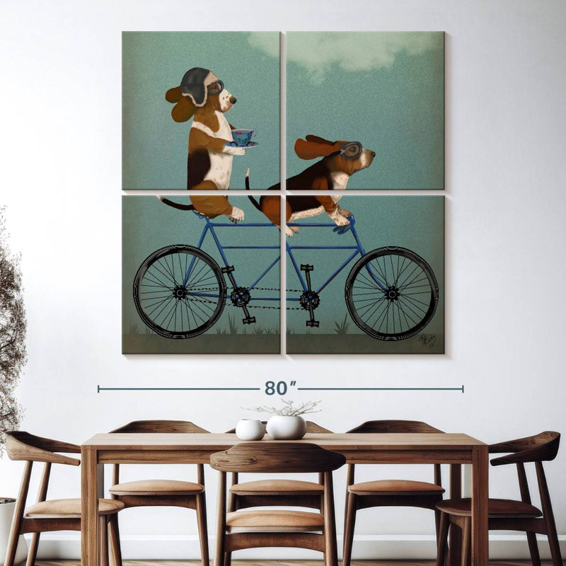 Tandem Bramet Basset Hound, H 74 po x l 74 po