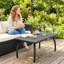 Rectangular Metal Outdoor Coffee Table , 90cm cm W 50cm cm D