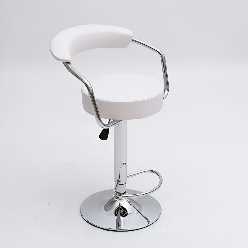 Tabouret pivotant à hauteur réglable Atalanta, Blanc