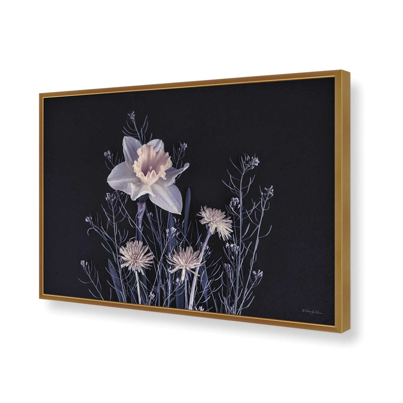 «Spring Gathering III» par Robin-Lee Vieira, reproduction d'art, 12 W x 8 H, Gold, Framed Print