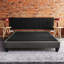 Lit simple contemporain tapissier gris foncé - Plateforme Fade avec tissu d'ameublement