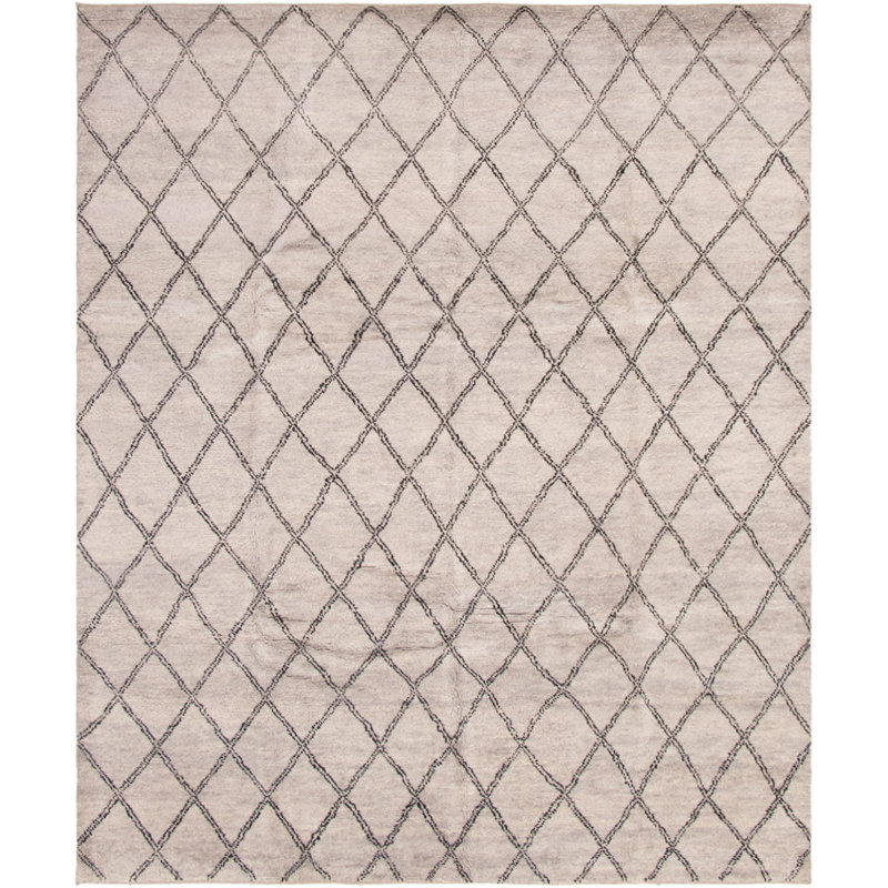 One-of-a-Kind 8'4" x 10' 2010s Rectangle Wool Area Rug in