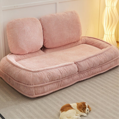 Rose paresseux avec 5 angles réglables, pour se détendre dans n'importe quelle pièce dans des positions modernes, remplisseur de mousse, détente