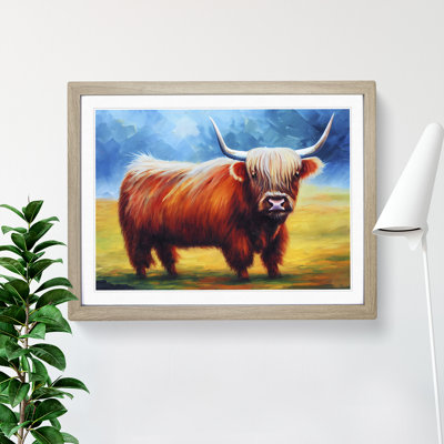Highland Cow Vol.7 Abstract - Single Picture Frame Painting
