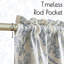 Cantonnière à doublure florale en lin-405337402