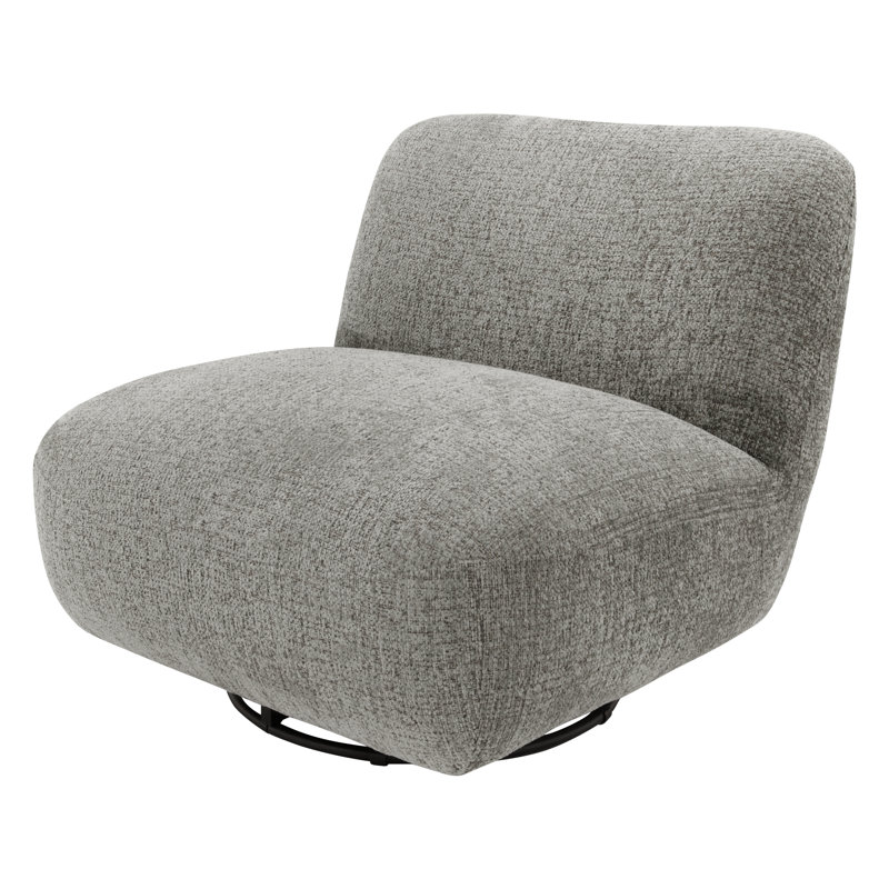 Upholstered Swivel Accent Chair, Gray