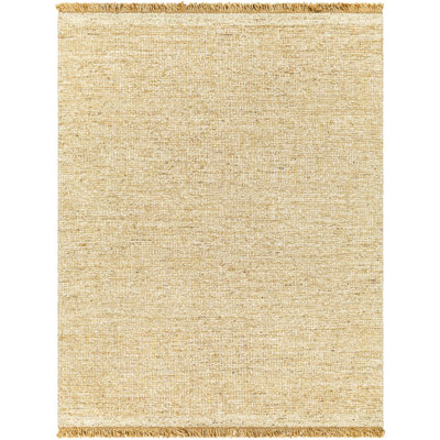 Cierra Solid Color Hand Braided Jute/Wool Area Rug in Beige