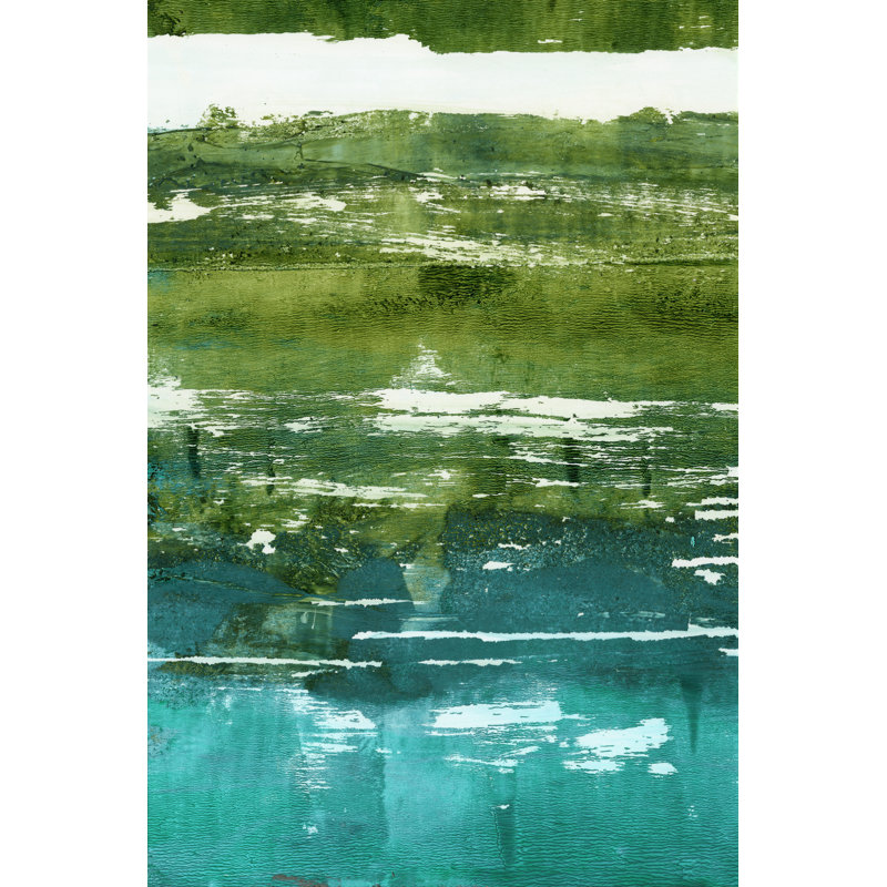 Terra I by Ethan Harper - Painting on Canvas, 122cm H x 81cm W, Black Floater Framed
