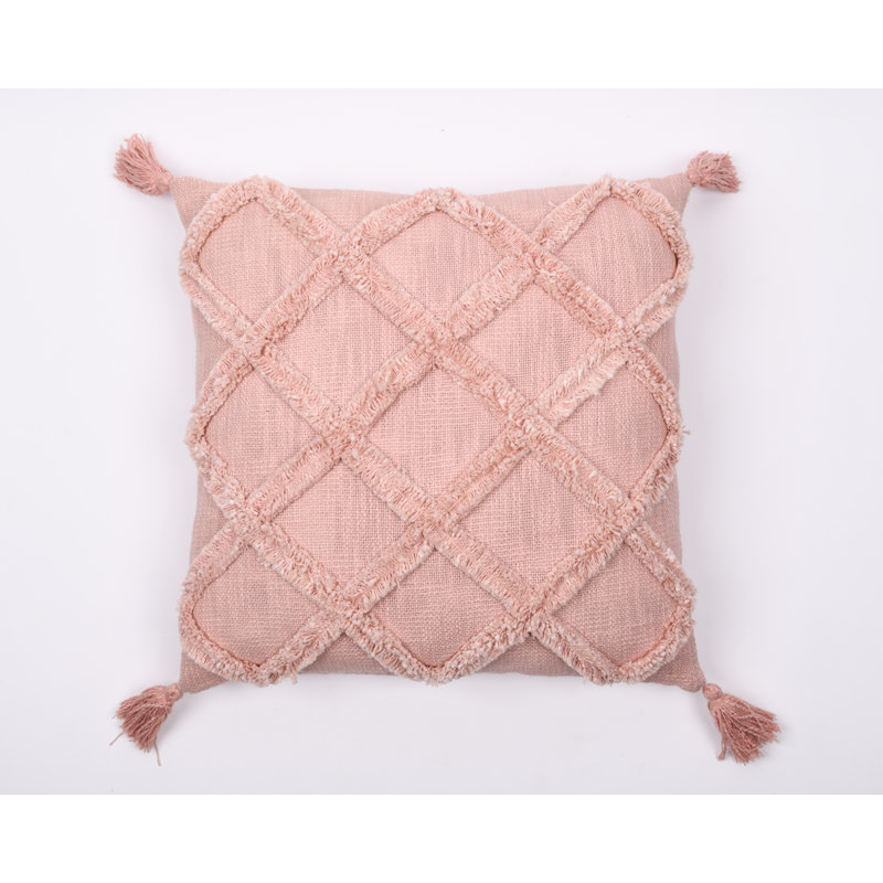 Housse de coussin touffetée