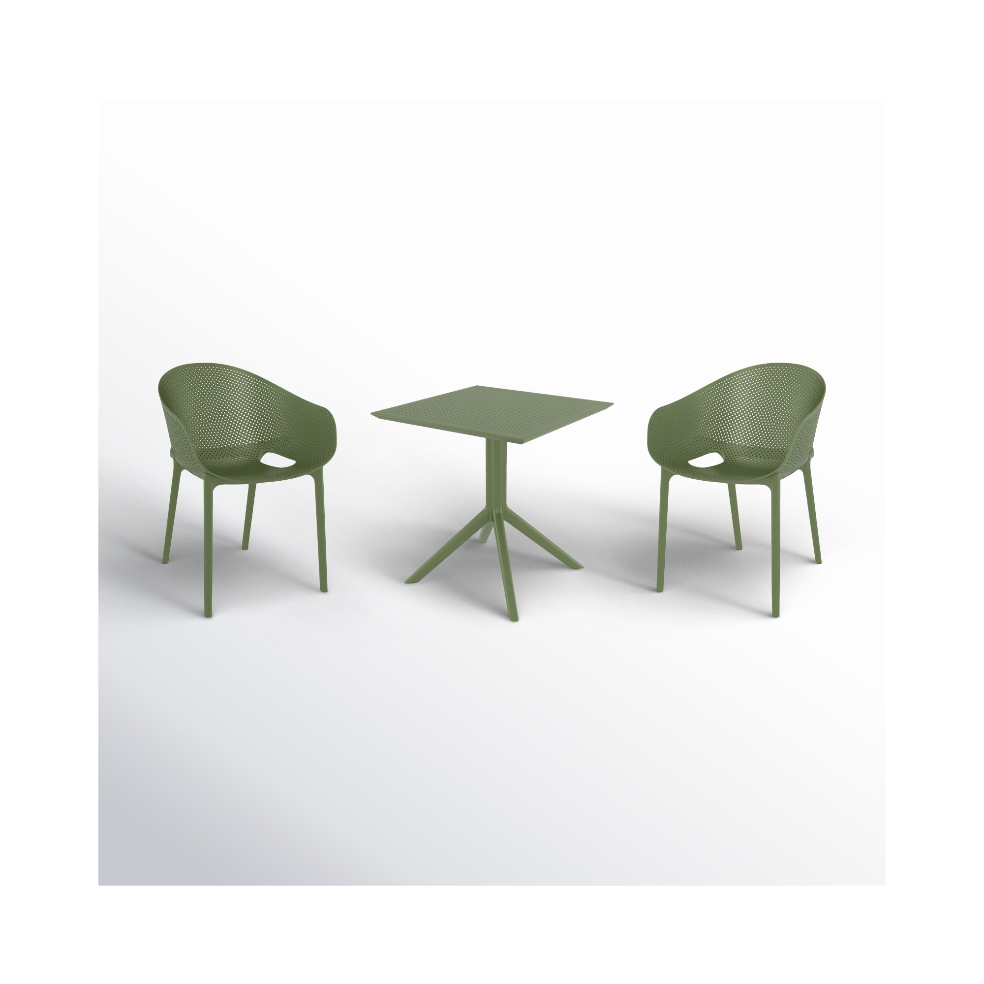 Farrah Square 2 - Person Bistro Set, Olive Green