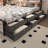 Bed With Storage Headboard And 12 Drawers With Led Lights, Metal Platform With Anti-Slip And Noiseless Mattress Support-2118964141-2118964140