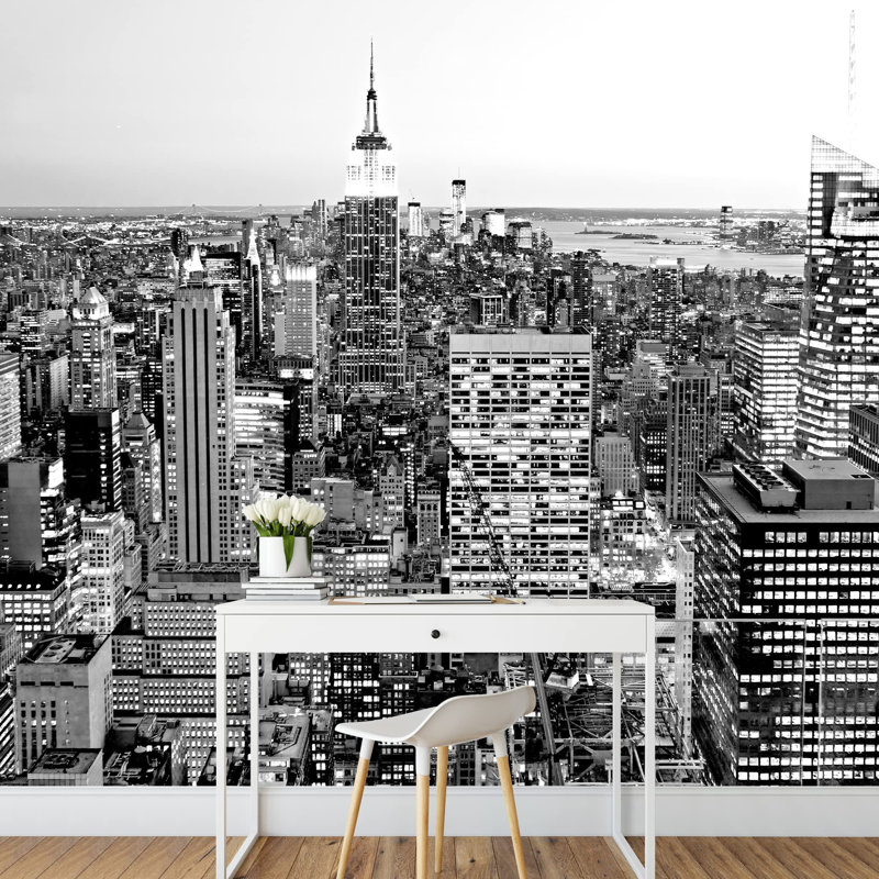 Grand papier peint amovible autocollant Manhattan New York City USA, L 100 po x l 144 po