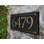 Plaque d'adresse rectangulaire 1 ligne gravée Trajan