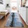 Machine Washable Indoor/Outdoor Xhevrie Blue Rug