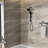 7 Hand Shower & 4.7" Rain Showerhead Pair, Matte Black With Adjustable Slide Bar And Manual-125519123