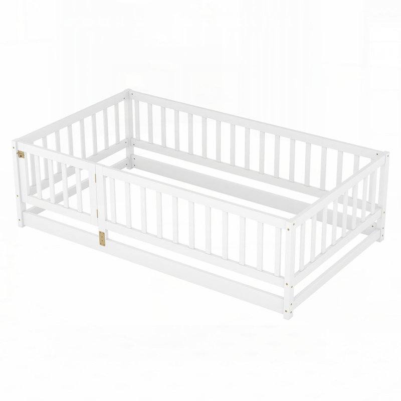 Lit en bois, Simple, Blanc
