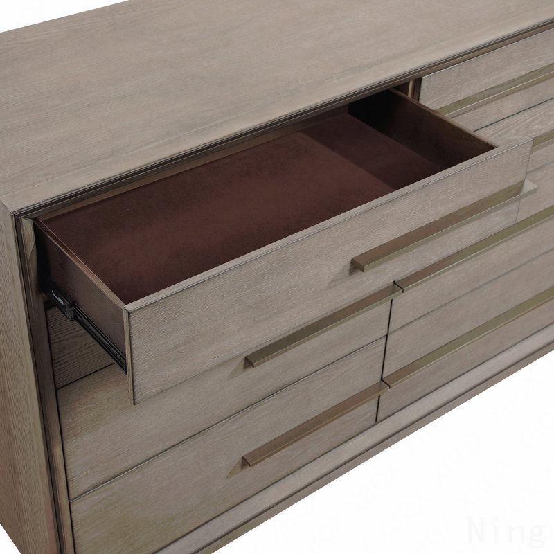 Commode 8 tiroirs, Taupe