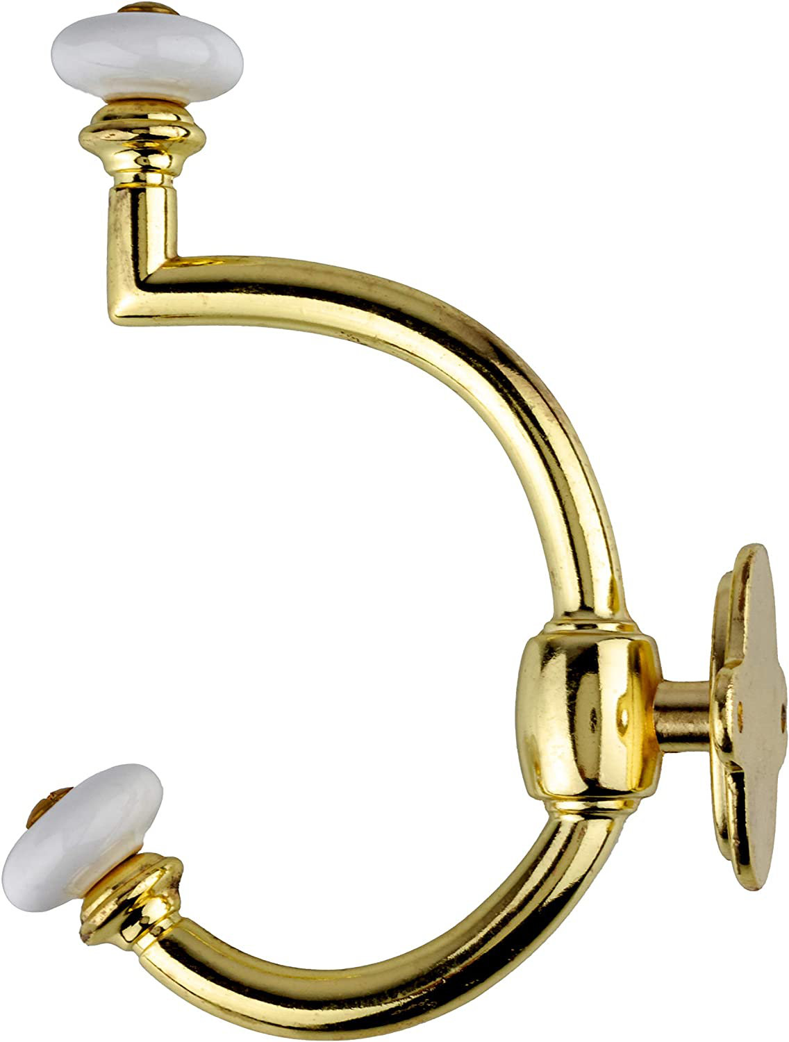 UNIQANTIQ HARDWARE SUPPLY Brass Plated With Ceramic Ball Hat And Coat Hall  Tree Hook - Wayfair Canada