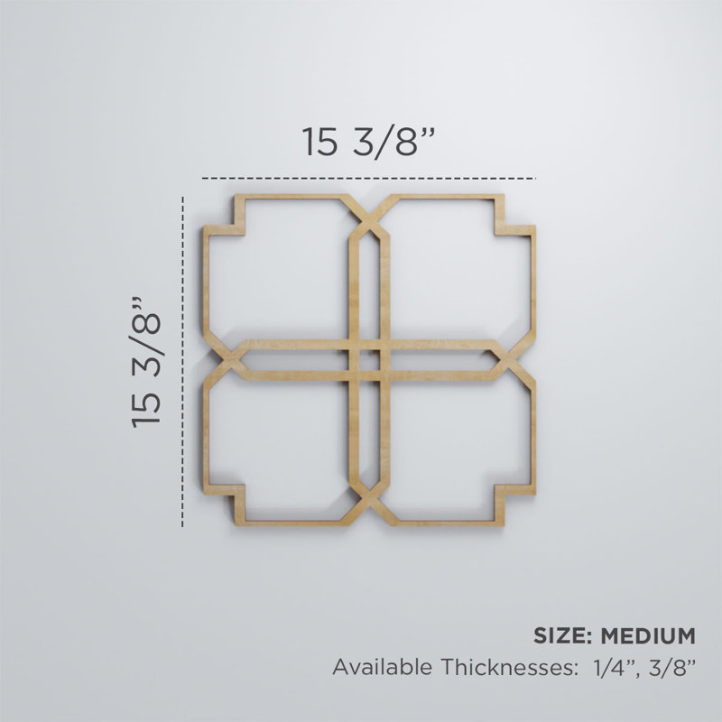 Panneaux muraux décoratifs Englewood, Aulne, H 15 3/8 po x l 15 3/8 po x P 3/8 po