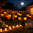 Solar-powered 6-head Pumpkin Light (set Of 4)
