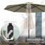 Parasol en aluminium 8,5 pi, abri soleil, gris clair