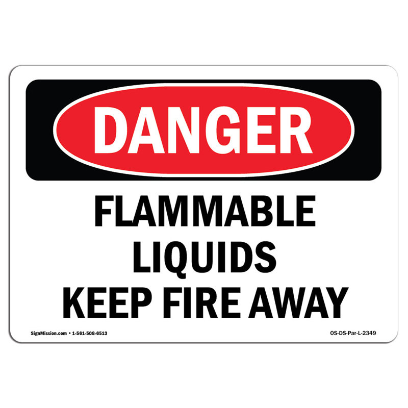 Danger Sign, 12" H x 18" W x 0.1" D