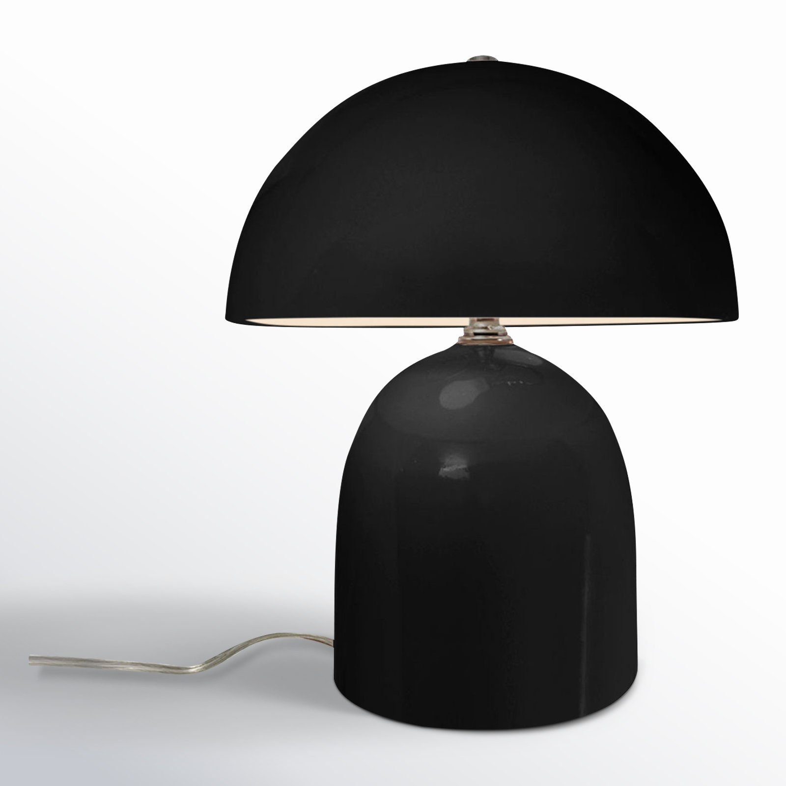 Hardacre Ceramic Table Lamp, Gloss Black/Matte White