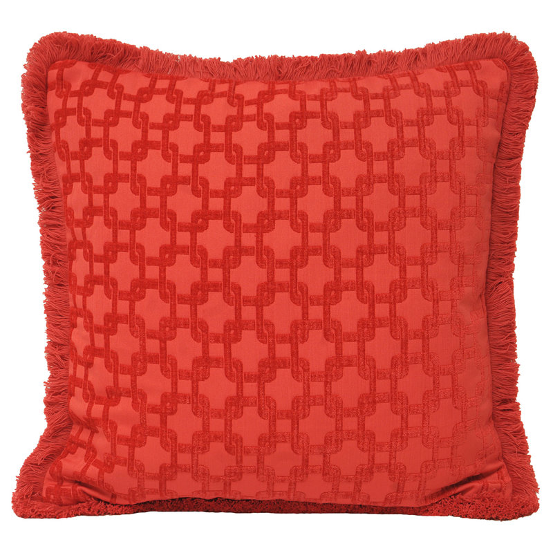 Streeter Geometric Square Cushion Cover, 45cm H x 45cm W x 1cm D, Black