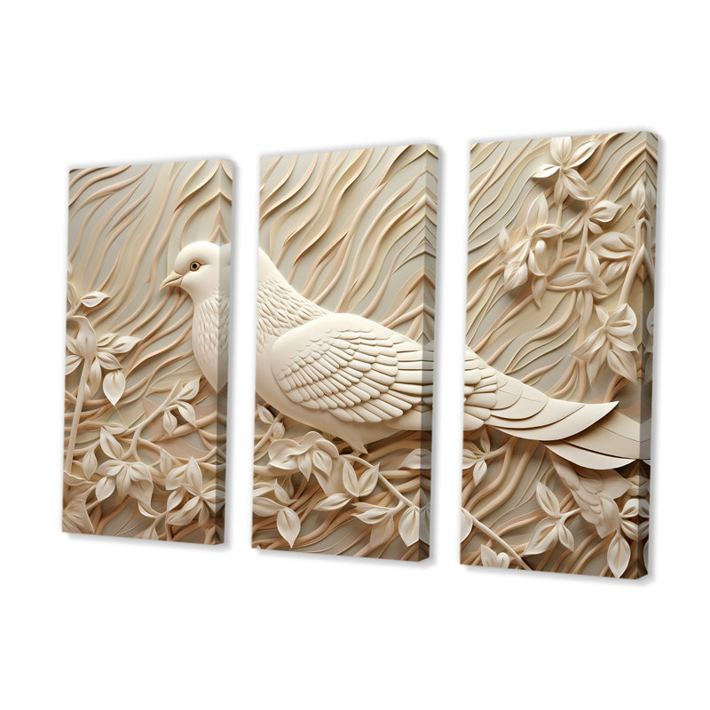 Ensemble de décorations murales Dove Ivory Innocence I - Dove, H 28 po x l 36 po x P 1 po