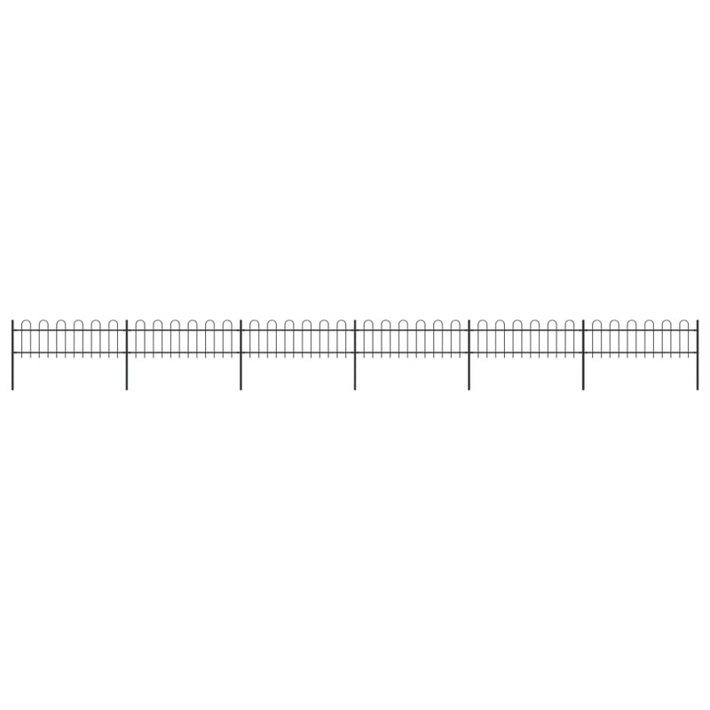 Carita Black Metal Fence Panels Included, 110cm H x 1020cm W x 2cm D