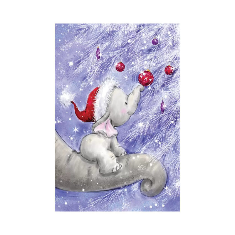 Elephant V by MAKIKO - Wrapped Canvas Print, 20.32 cm H x 30.48 cm W
