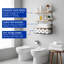 Harbour Housewares Floating Shelves with Wire Storage Basket - 3 Piece Set