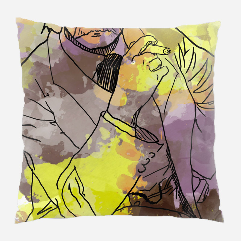 Coussin décoratif twain mark Richville, Microsuède, Intérieur