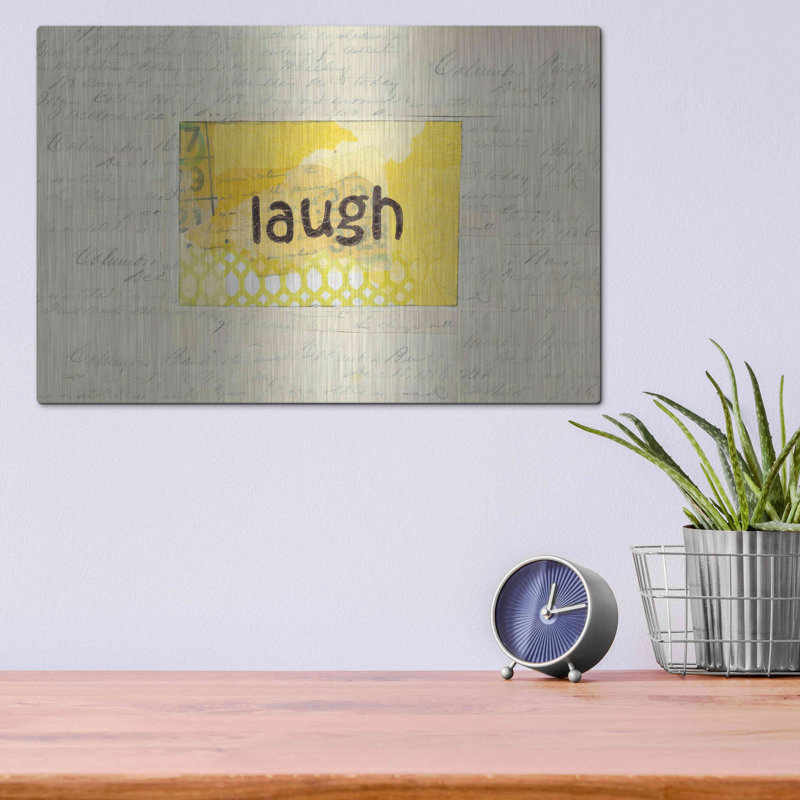 «Trinx 'Laugh Collage» par Courtney Prahl, art mural en métal, H 16 po x l 24 po