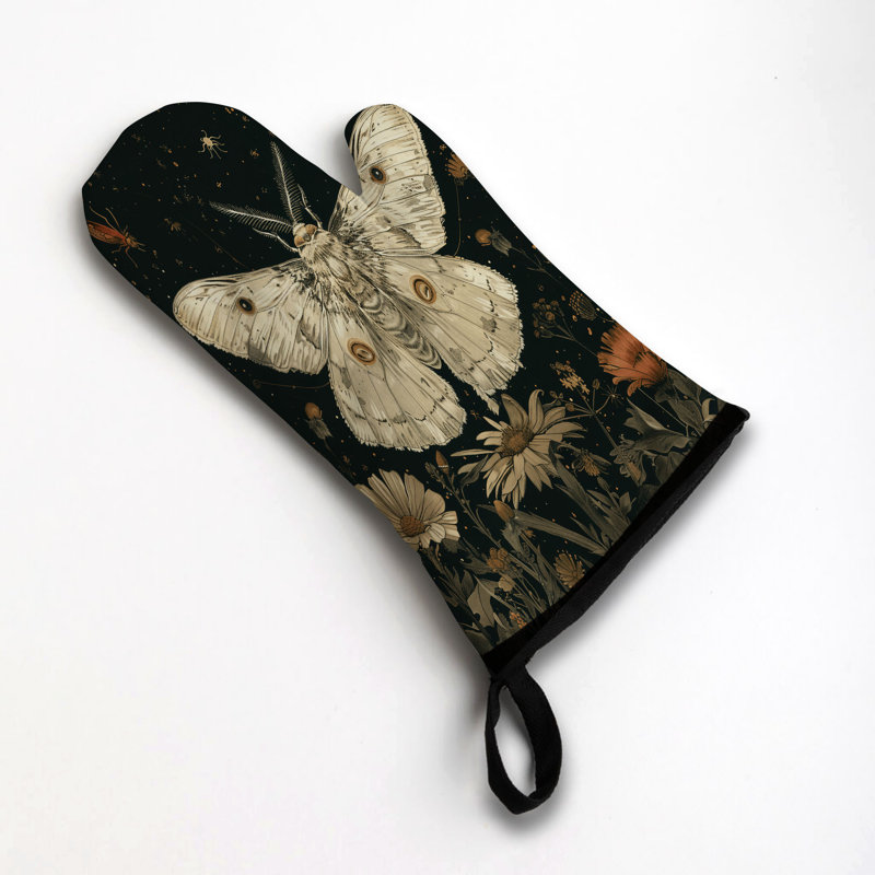 Moth Glow Oven Mitt Cotton Twill