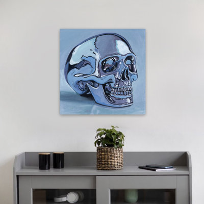Silver Skull Study Contemporary Art