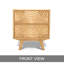 Table de chevet moderne en bois massif à 2 tiroirs avec façade sculptée-1419412805