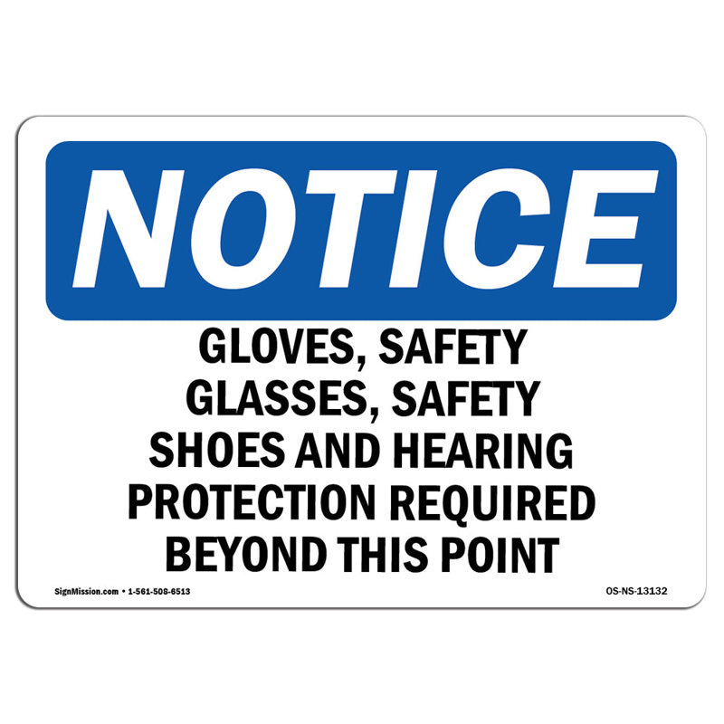Gants, lunettes et chaussures de sécurité