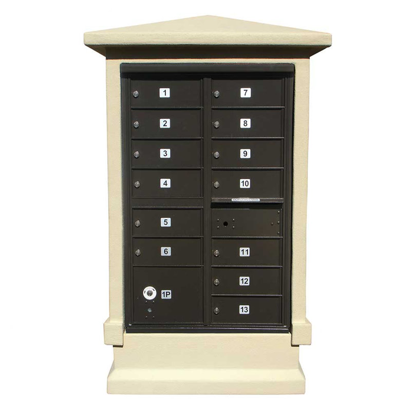 42'' W x 70'' H Square Freestanding Enclosure, Sandstone