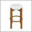 Ensemble de 2 tabourets de bar rembourrés en bois Tara-55301468-55301469