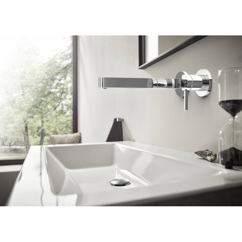 hansgrohe Finoris Wall-Mounted Single-Handle Faucet Trim, 1.2 GPM, Chrome
