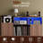 Retro Record Player Stand With LED Lights & Power Outlets - 500 Vinyl Storage Shelf For Living Room, Office